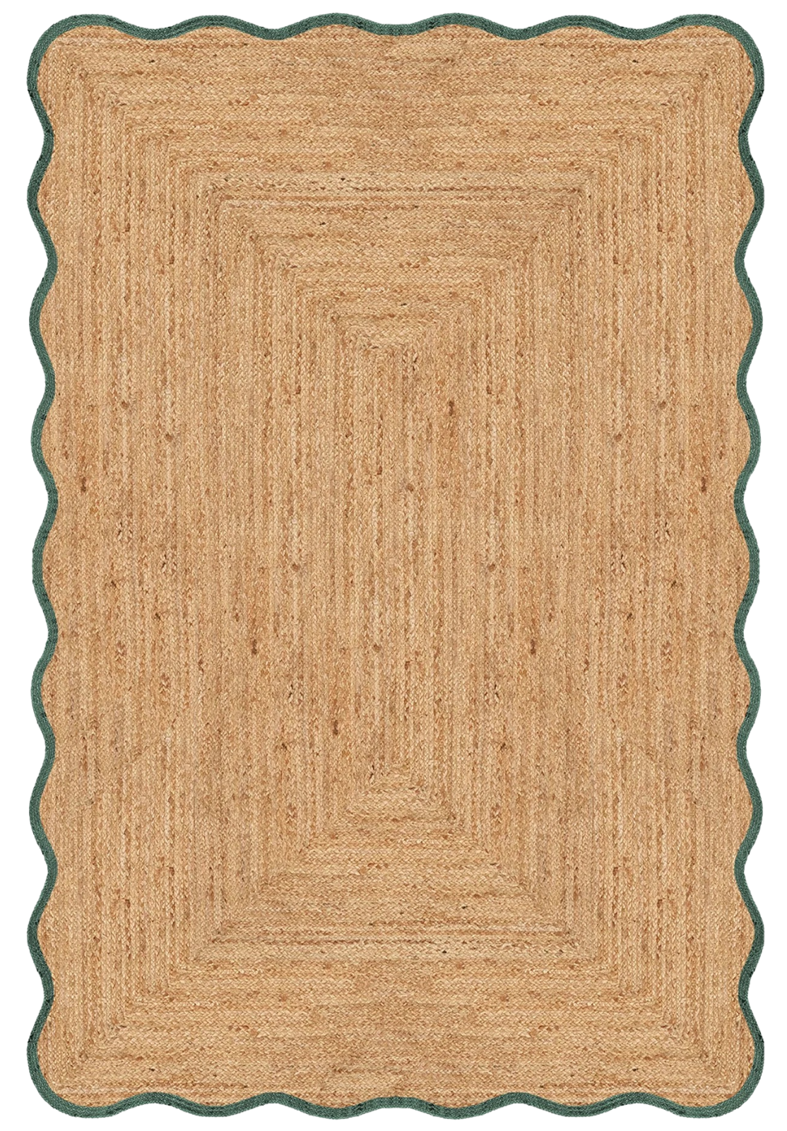 Scallop Jute Dark Green | Layered