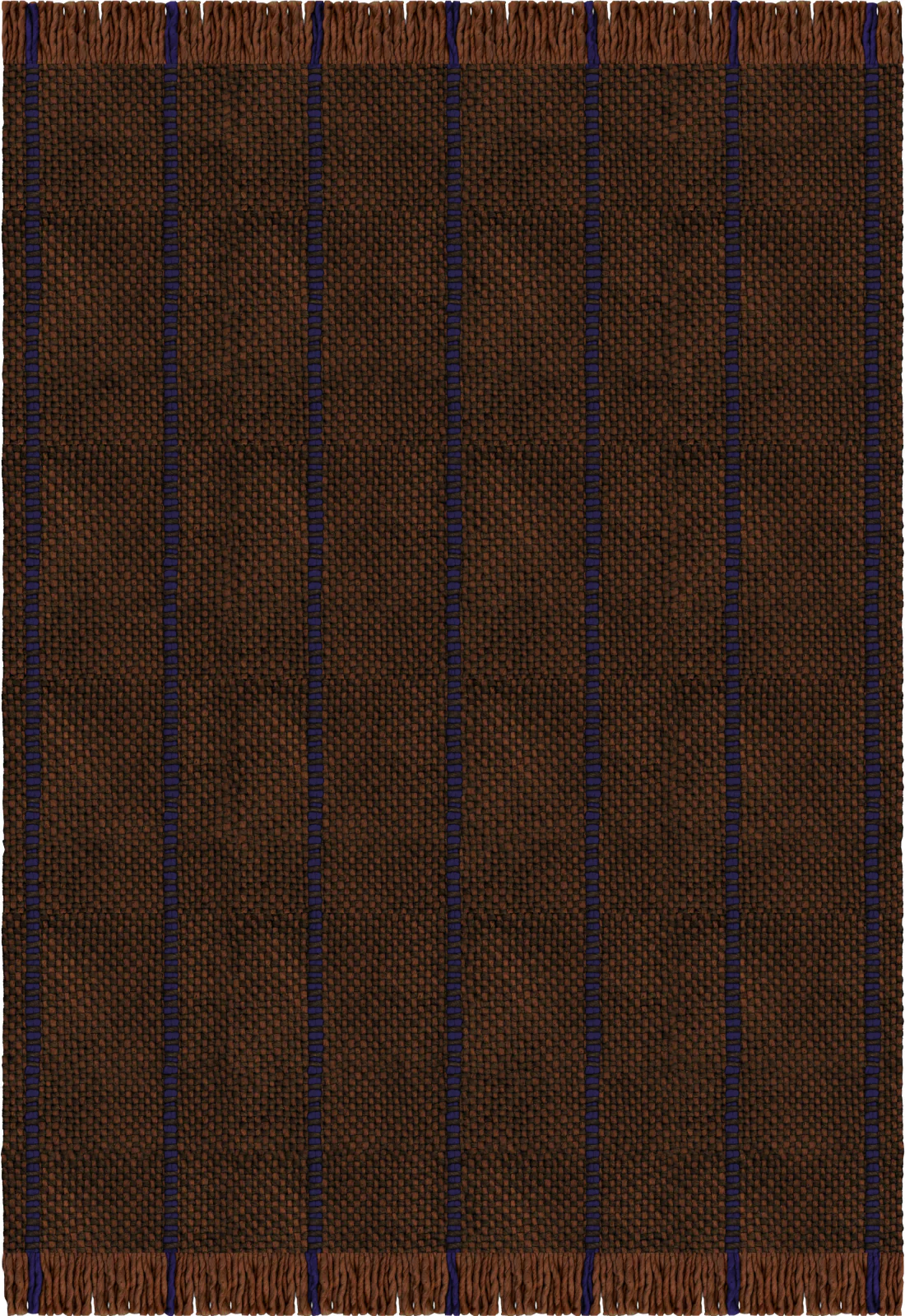 Massproductions Cord  Wool Rug - Blue Brown | Layered