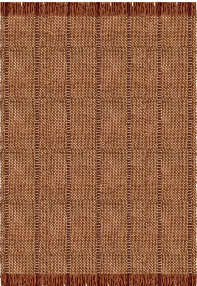Massproductions Cord  Wool Rug - Burgundy Rust | Layered