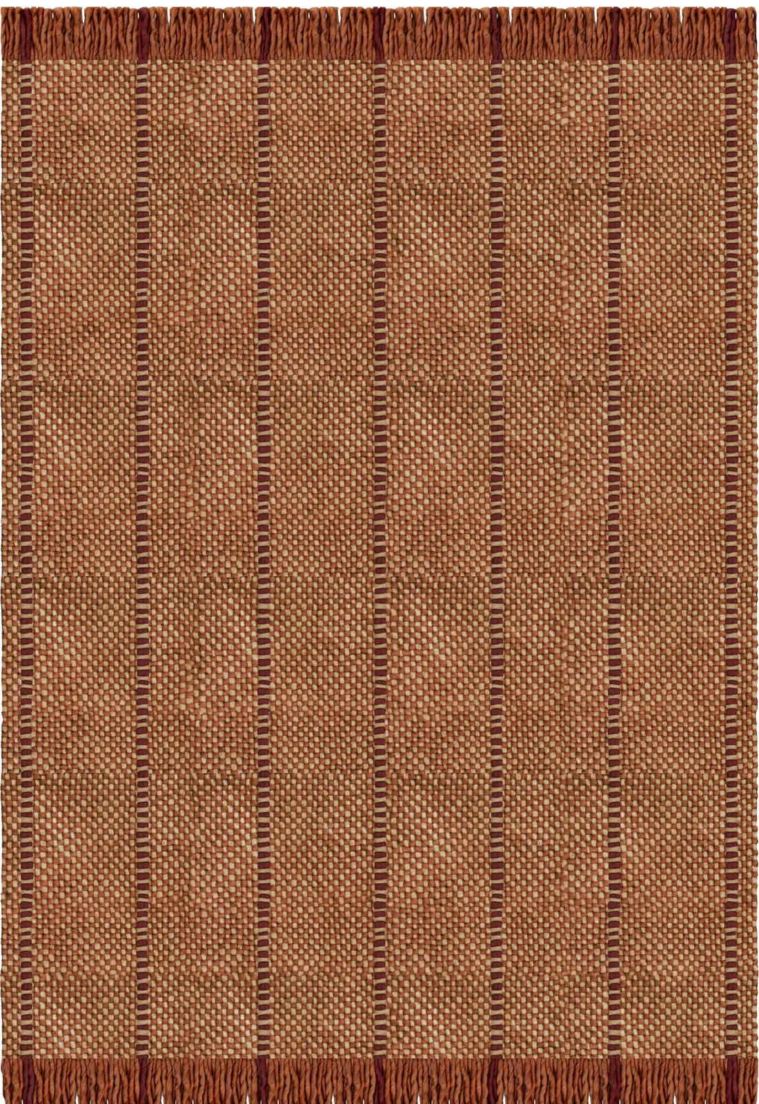 Massproductions Cord  Wool Rug - Burgundy Rust | Layered