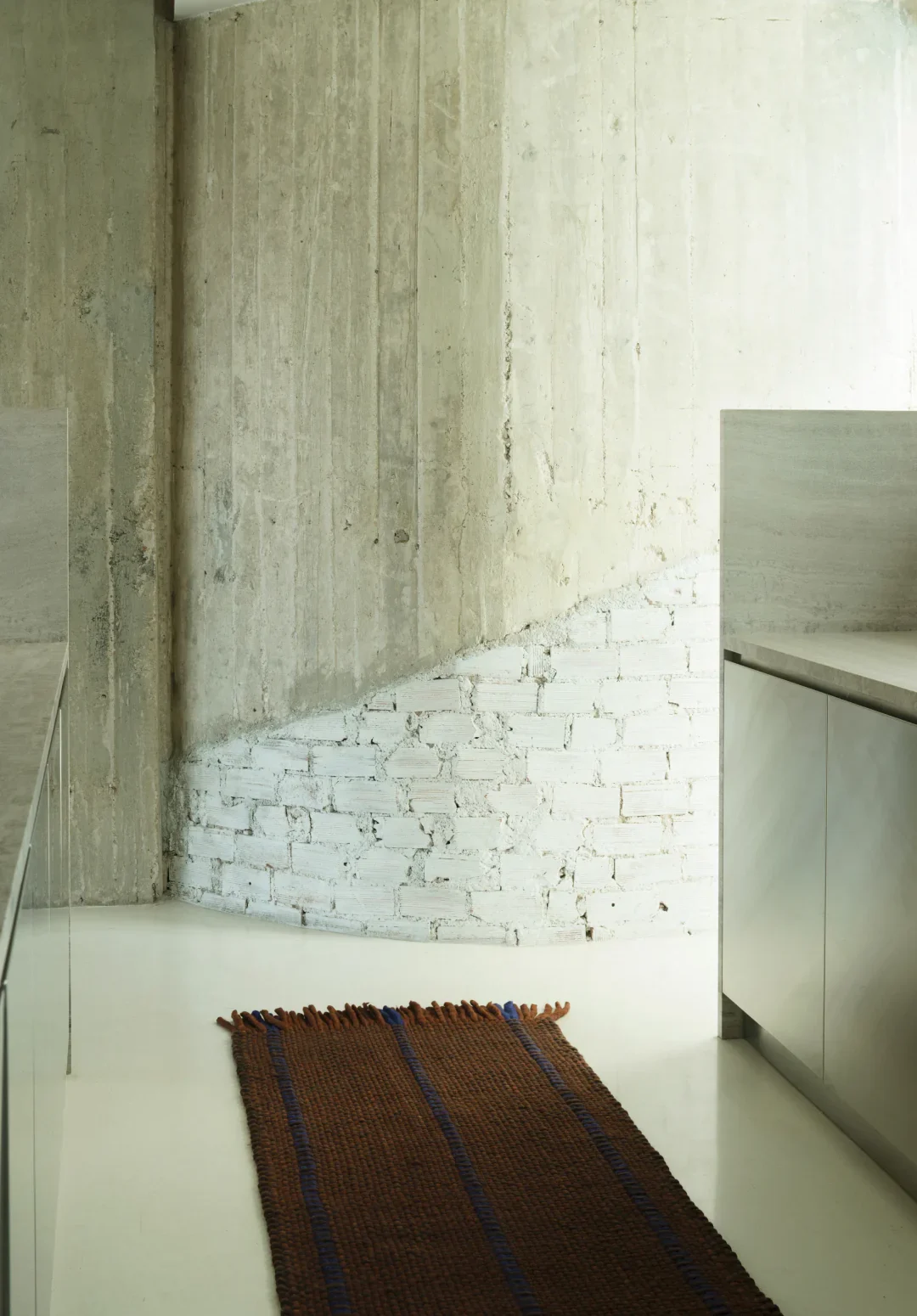 Massproductions Cord  Wool Rug - Blue Brown | Layered - Image 4