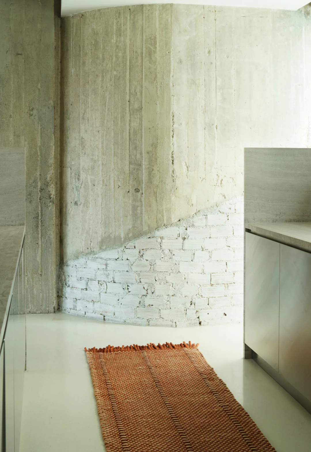 Massproductions Cord  Wool Rug - Burgundy Rust | Layered - Image 8