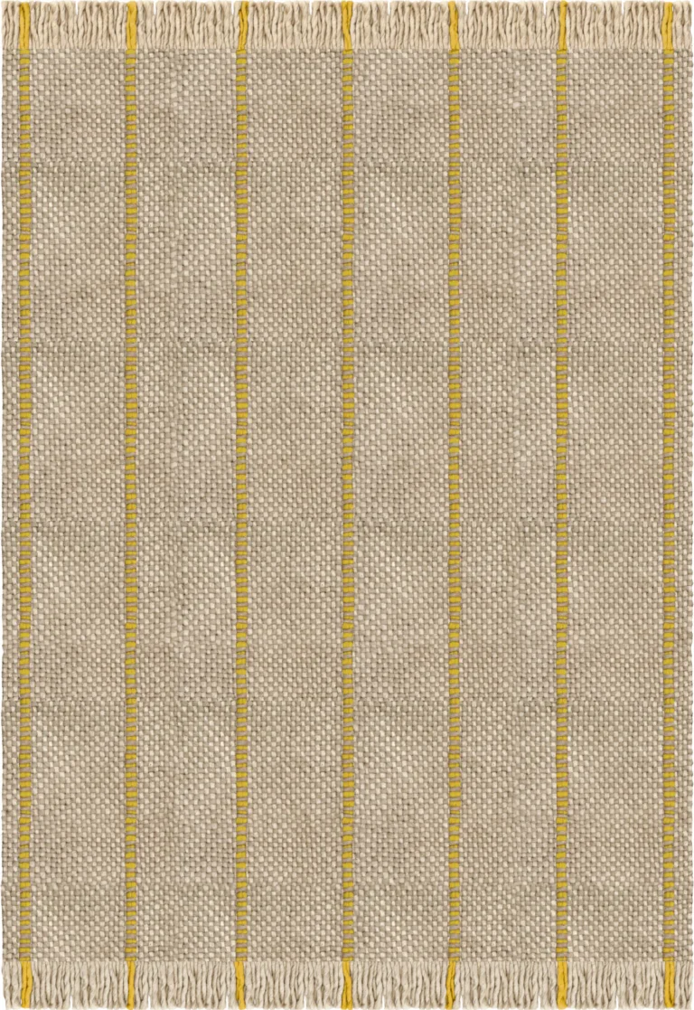 Massproductions Cord  Wool Rug - Yellow Oatmeal | Layered